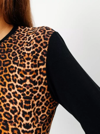 Лонгслив женский облегающий с принтом дк573