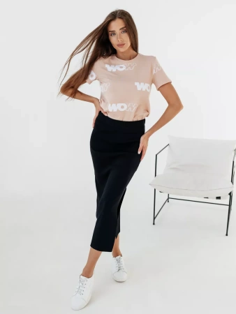 Футболка с принтом больших размеров новогодняя ФК561