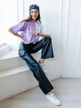 Футболка с принтом оверсайз больших размеров