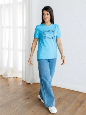 Футболка базовая хлопок с принтом больших размеров