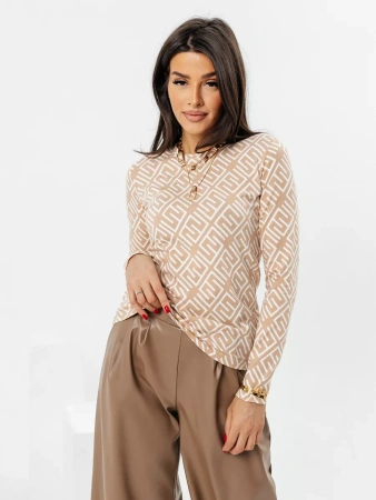 Лонгслив женский облегающий кофта с принтом дк571