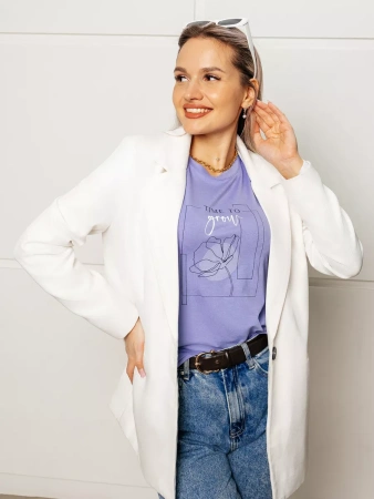 Футболка большого размера с принтом свободная нарядная