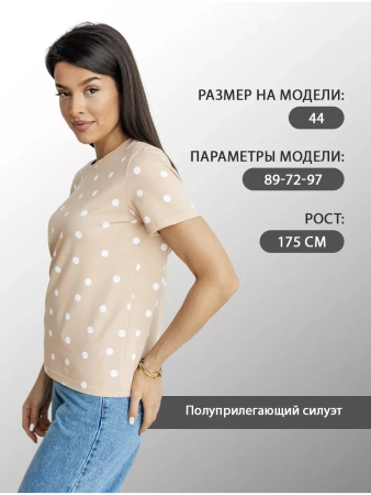 Футболка с принтом хлопок больших размеров новогодняя ФК561