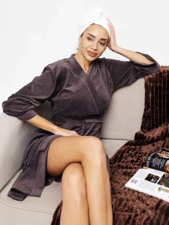 Халат женский домашний велюр