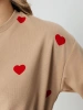 Свитшот женский с сердечками больших размеров ДФ580
