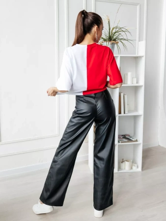 Футболка с принтом оверсайз больших размеров ФК531