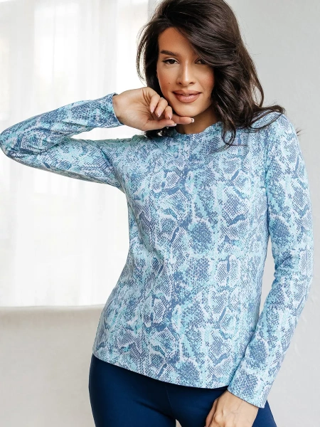 Лонгслив женский больших размеров с принтом дк571