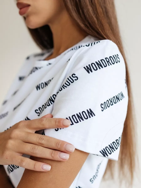 Футболка с принтом больших размеров новогодняя ФК561