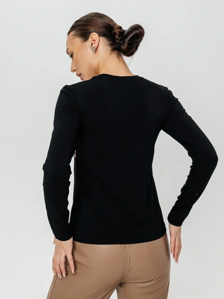 Лонгслив женский облегающий с принтом дк573