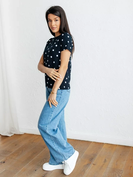 Футболка с принтом хлопок больших размеров новогодняя ФК561