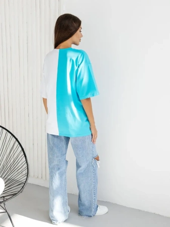 Футболка с принтом оверсайз больших размеров