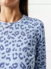 Лонгслив леопард женский облегающий с принтом дк571