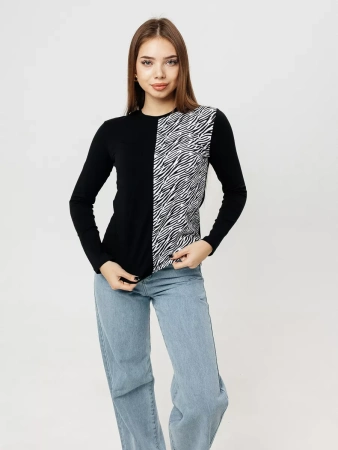 Лонгслив женский облегающий с принтом дк573