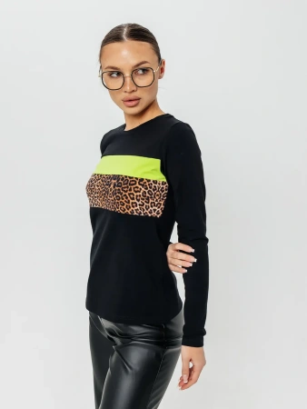 Лонгслив женский облегающий с принтом дк573