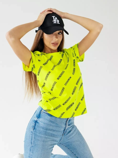 Футболка с принтом больших размеров новогодняя ФК561