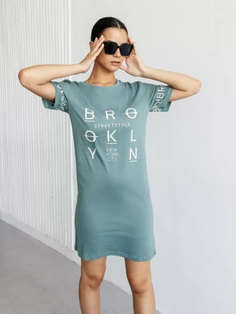 Туника домашняя больших размеров с принтом