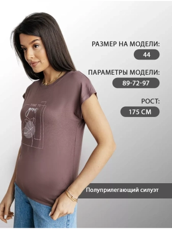 Футболка вискоза большого размера с принтом летняя