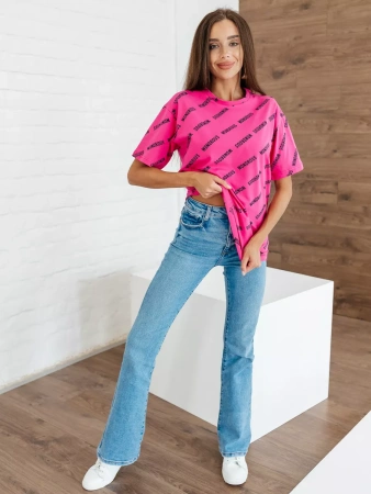 Футболка оверсайз с принтом большого размера