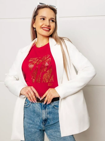 Футболка женская больших размеров с принтом нарядная