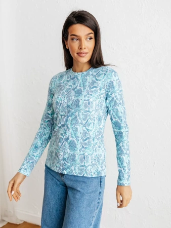 Лонгслив женский больших размеров с принтом дк571