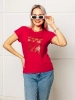 Футболка женская больших размеров с принтом нарядная