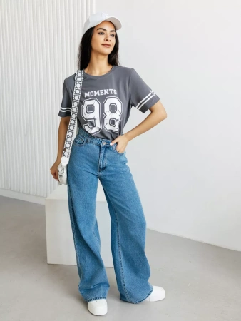 Футболка хлопок с принтом новогодняя больших размеров