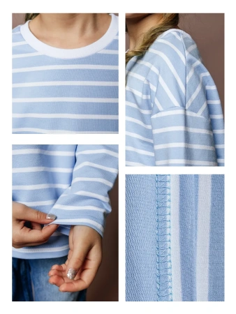 Свитшот для девочки нарядная тельняшка на весну