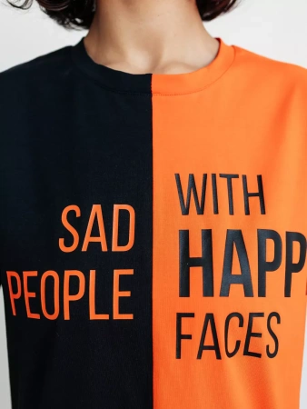 Футболка женская оверсайз с принтом больших размеров ФК531