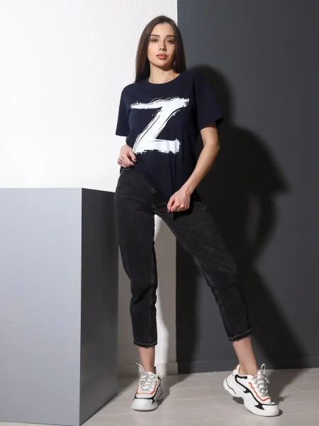 Футболка женская оверсайз с принтом Z