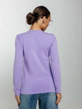 Лонгслив женский облегающий с принтом нарядный ДК589