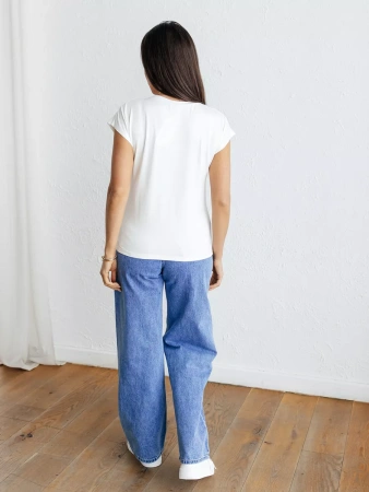 Футболка большого размера с принтом праздничная