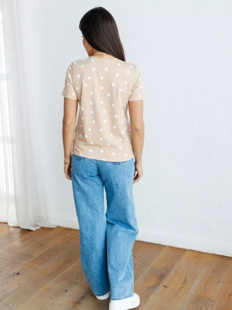 Футболка с принтом хлопок больших размеров новогодняя ФК561