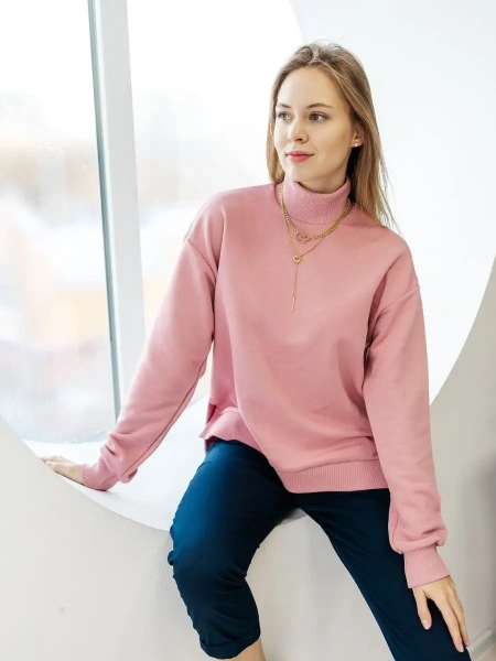 Свитер с горлом кофта с длинным рукавом ДФ542