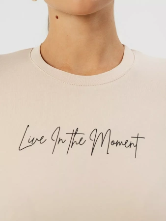 Лонгслив женский облегающий с принтом нарядный ДК589