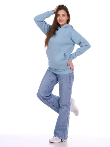 Однотонное худи с начесом