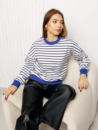 Кофта в полоску нарядная больших размеров джемпер