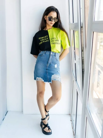 Футболка с принтом больших размеров спортивная ФК531