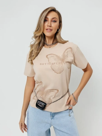 Футболка женская нарядная блузка больших размеров