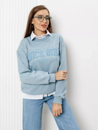 Свитшот женский толстовка больших размеров кофта ДФ579