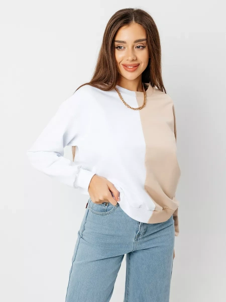 Свитшот женский толстовка больших размеров кофта ДФ581