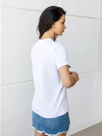 Футболка базовая хлопок с принтом больших размеров