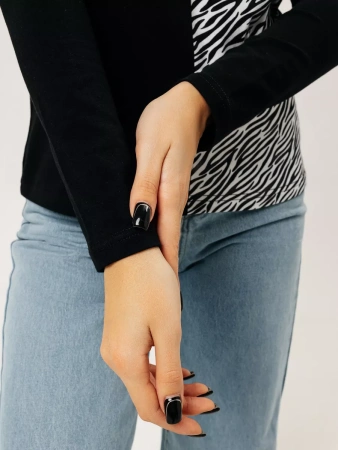 Лонгслив женский облегающий с принтом дк573