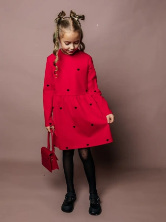 Платье для девочки с длинным рукавом яркое нарядное