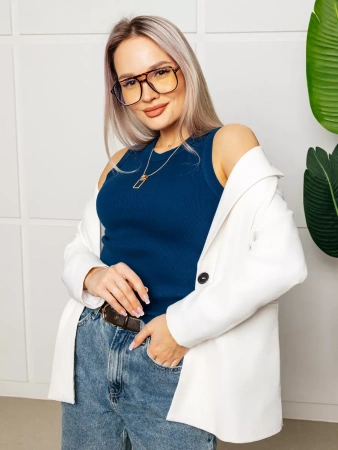 Топ под пиджак в рубчик спортивная майка МК558