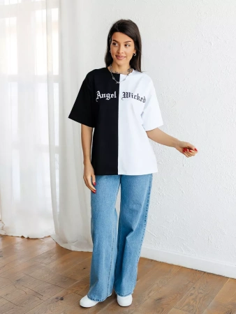 Футболка с принтом больших размеров спортивная ФК531