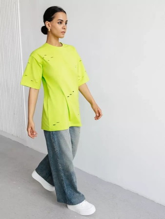 Футболка оверсайз большого размера с дырками