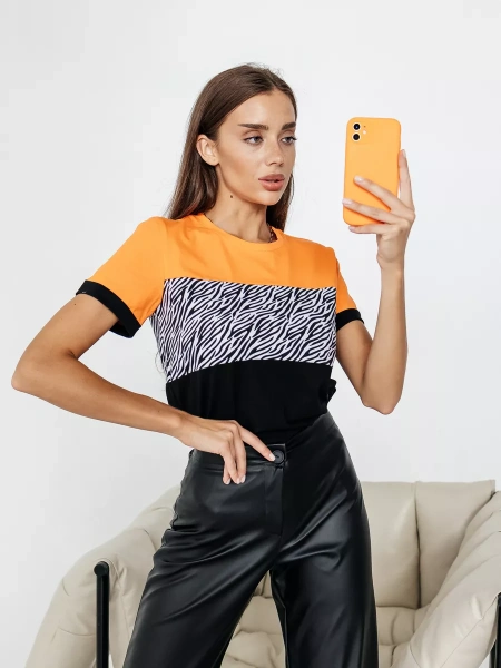 Футболка хлопок с принтом новогодняя больших размеров