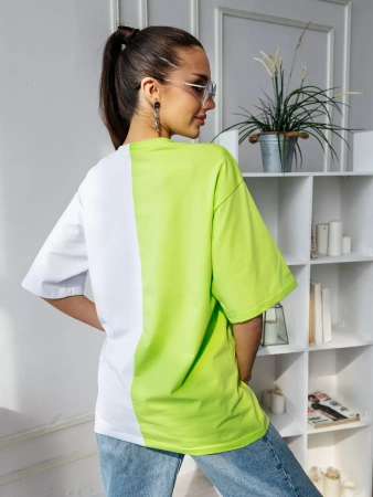 Футболка с принтом оверсайз больших размеров ФК531