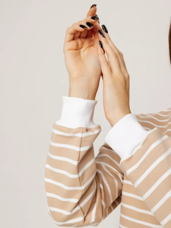 Кофта в полоску нарядная больших размеров джемпер