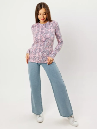 Лонгслив женский облегающий с принтом дк571